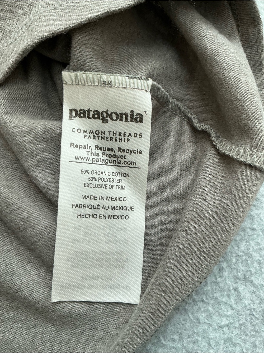 Patagonia Custom Upcycled Graphic Tee Tie Back Shirt Organic Cotton Women’s S - Picture 5 of 9